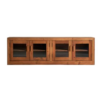 Mueble Tv, De Madera De Pino, En Color Marrón, De 160x35x55cm