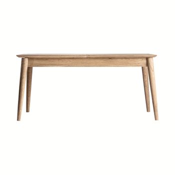 Mesa Extensible, De Madera Mindi, En Color Marrón, De 160x80x76cm