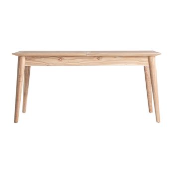 Mesa Extensible, De Madera Mindi, En Color Blanco, De 160x80x76cm