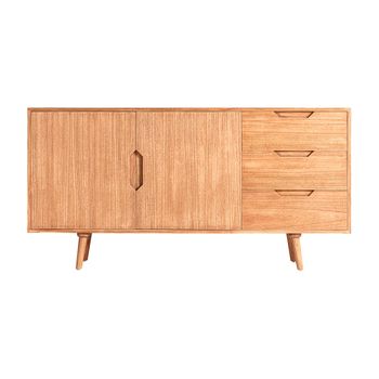 Buffet, De Madera Mindi, En Color Marrón, De 160x38x81cm