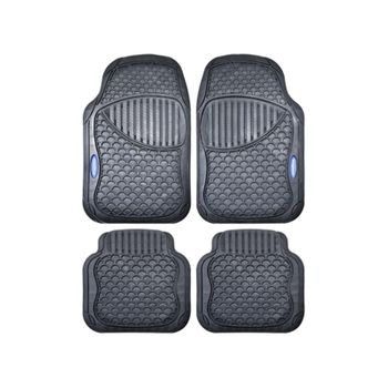 Azul Negro Suelo Alfombrillas 3pcs Juego Resistente Coche Universal Para