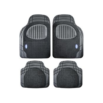 MODAUTO Juego Alfombrillas de Goma Universales para Coche, 4 Piezas