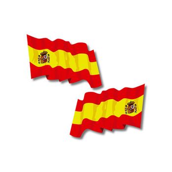 Adh06590 Pegatina Bandera España 2 Uds Para Coche, Casa, Ordenador, Etc...