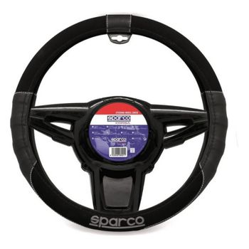 SPCS130BK SPARCO S130 Funda volante negro, Ø: 38cm, PVC, Caucho, cuero,  elástico ▷ AUTODOC precio y opinión