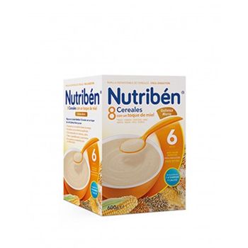 8 Cereales Con Miel Y Galletas Para Comenzar La Aliemntación Sólida, 600 Gr, Nutriben