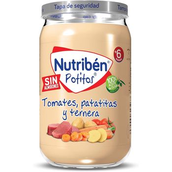 Potito Con Ternera Y Menestra Para Comenzar La Alimentación Sólida, 235gr, Nutriben