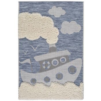 Alfombra Infantil - Atticgo - Chinky - Azul, 115x170 Cm