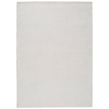 Alfombra Lisa Tacto Suave - Atticgo - Kristel - Blanco, 60x110 Cm