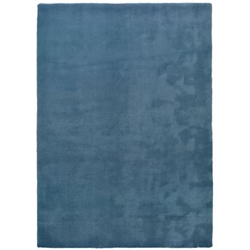 Alfombra Lisa Tacto Suave - Atticgo - Kristel - Azul, 60x110 Cm