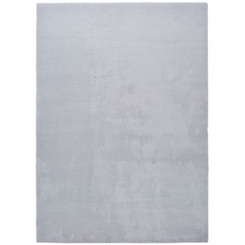 Alfombra Lisa Tacto Suave - Atticgo - Kristel - Plata, 80x150 Cm