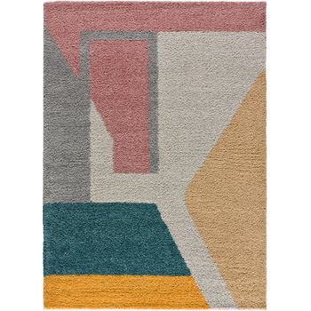 Alfombra Geométrica - Atticgo - Kalyna - Multicolor, 80x150 Cm
