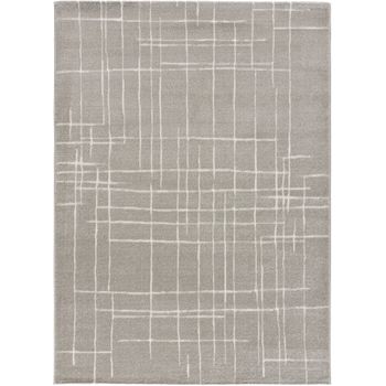 Alfombra Abstracta - Atticgo - Sensation - Plata, 60x120 Cm