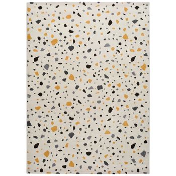 Alfombra Moderna - Atticgo - Adra - Blanco, 57x110 Cm