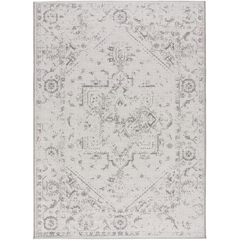 Alfombra De Exterior Estilo Vintage - Atticgo - Ballik - Gris, 155x230 Cm