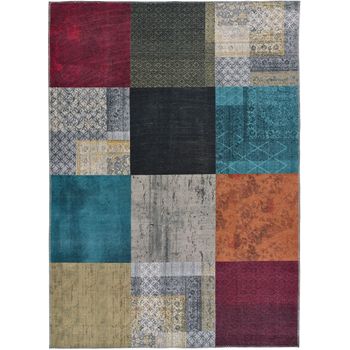 Alfombra Vintage Plegable - Atticgo - Neila - Multicolor, 80x150 Cm