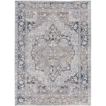 Alfombra Vintage Plegable - Atticgo - Neila - Gris, 80x150 Cm