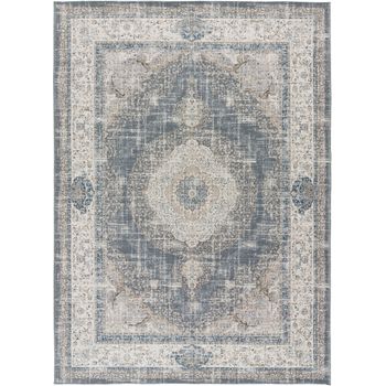 Alfombra Vintage Plegable - Atticgo - Neila - Gris, 80x150 Cm