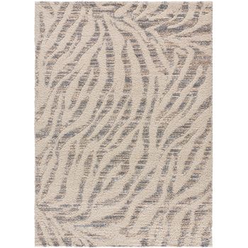 Alfombra Étnica Con Relieve - Atticgo - Serene - Blanco, 160x230 Cm