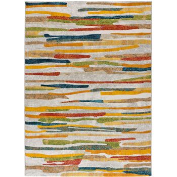 Alfombra Abstracta - Atticgo - Dunia - Multicolor, 80x150 Cm