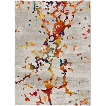 Alfombra Abstracta - Atticgo - Lavina - Multicolor, 80x150 Cm