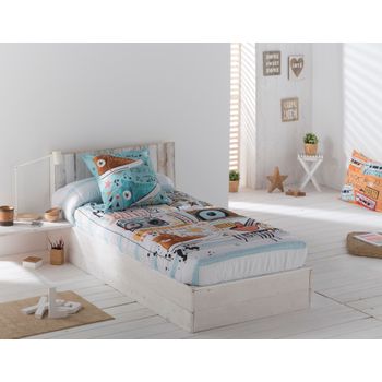 Edredon Ajustable Music Color Unico Cama De  090