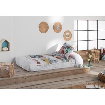 Edredon Ajustable Jungle Color Unico Cama De  090