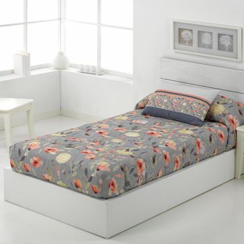 Juego De Sábanas Tres Piezas Coralina Goly Cama 90 Cm Gris con Ofertas en  Carrefour