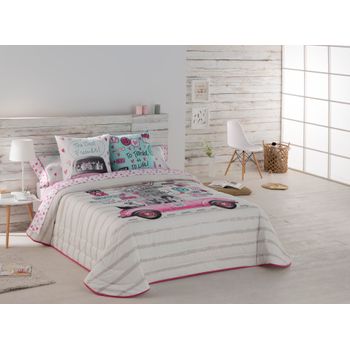 Colcha Bouti Candy Color Unico Cama De  90 Cm.