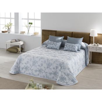 Colcha Bouti Relleno 90 Grs Tejido Jacquard Fantasy Perla Para Cama De 90 Cm