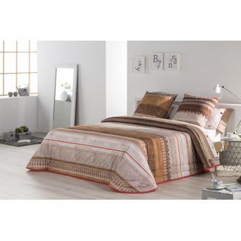 Colcha Bouti Inca Color Unico Para Cama De 90 Cms.