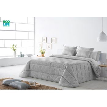 Edredón Nórdico Velour Cama 135 cm TEX HOME Flores Verde