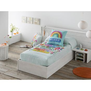 Edredón Ajustable Lleida Beige Para Cama De 105 Cm con Ofertas en Carrefour