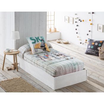 Edredón Ajustable Lleida Beige Para Cama De 105 Cm con Ofertas en Carrefour