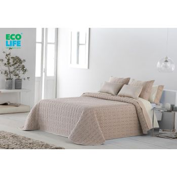 Colcha Bouti Relleno 120 Grs Tejido Jacquard Kim Beige Para Cama De 120 Cm