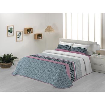 Colcha Estampada Reversible Cosida Patry Teja Cama 135 Cm - 235x270 Cm con  Ofertas en Carrefour