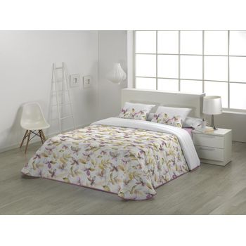 Colcha Bouti Estampada + Cojines Reversible Dots Cama 90cm 180x260cm con  Ofertas en Carrefour