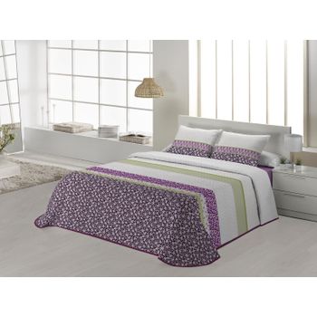 Colcha Bouti Reversible y Funda de Cojín Modelo Dreike Cama 90 cm Cama de  105 cm