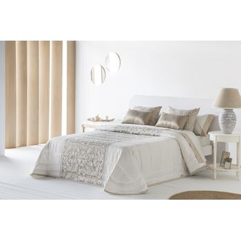 Colcha Bouti Estampado Elite Oro Para Cama De 90 Cm Relleno Ligero Ligero