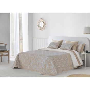 Colcha Bouti Estampado Romance Oro Para Cama De 105 Cm Relleno Ligero Ligero