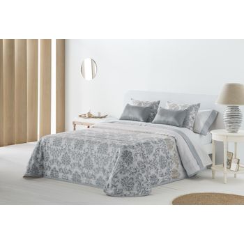 Colcha Bouti Estampado Padova Perla Para Cama De 105 Cm Relleno Ligero Ligero