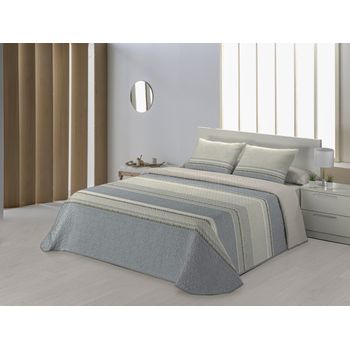 Colcha Bouti Estampado Nador Gris Para Cama De 80 Cm