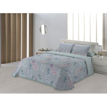 Colcha Bouti Estampado Elian Perla Para Cama De 80 Cm