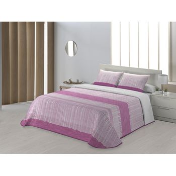 Colcha Bouti Estampado Bali Rosa Para Cama De 90 Cm