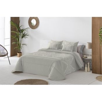 Conforter Nordico 240gr Idalia Gris Para Cama De 150 Cm