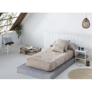 Edredón Ajustable 240 Gr Idalia Beige Para Cama De 90 Cm