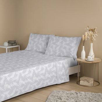 Juego De Sábanas Lot Gris Cama 180 Cm