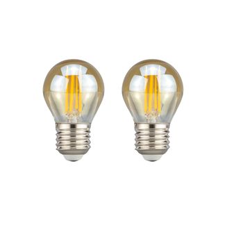 Pack 2unds Bombilla Filamento Led 4w G45 E14 2700k