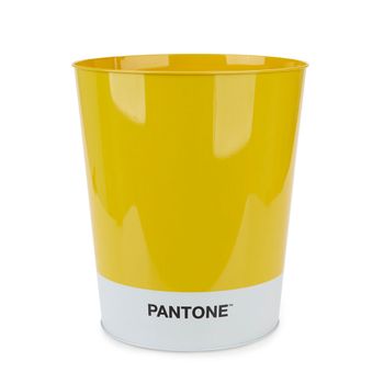 Balvi Papelera Pantone Color Amarillo Cubo De Reciclaje Para La Oficina Y El Hogar Producto De Papelería De Diseño Moderno Y Minimalista Lata 26x22x17,7 Cm