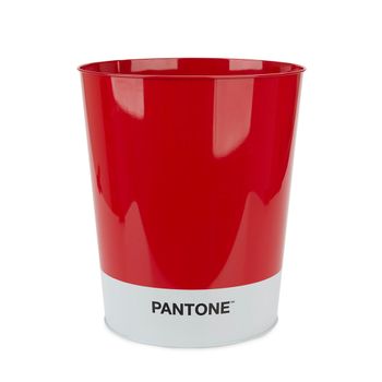 Balvi Papelera Pantone Color Rojo Cubo De Reciclaje Para La Oficina Y El Hogar Producto De Papelería De Diseño Moderno Y Minimalista Lata 26x22x17,7 Cm