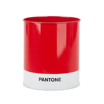 Balvi Portalápices Pantone Color Rojo Organizador Escritorio Ten Tus Bolis, Lápices Y Plumas Ordenados Y A Mano En Tu Mesa De Trabajo Lata 10x8,6x8,6 Cm